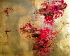 Gold abstract painting #0016., Painting, Oil on Canvas