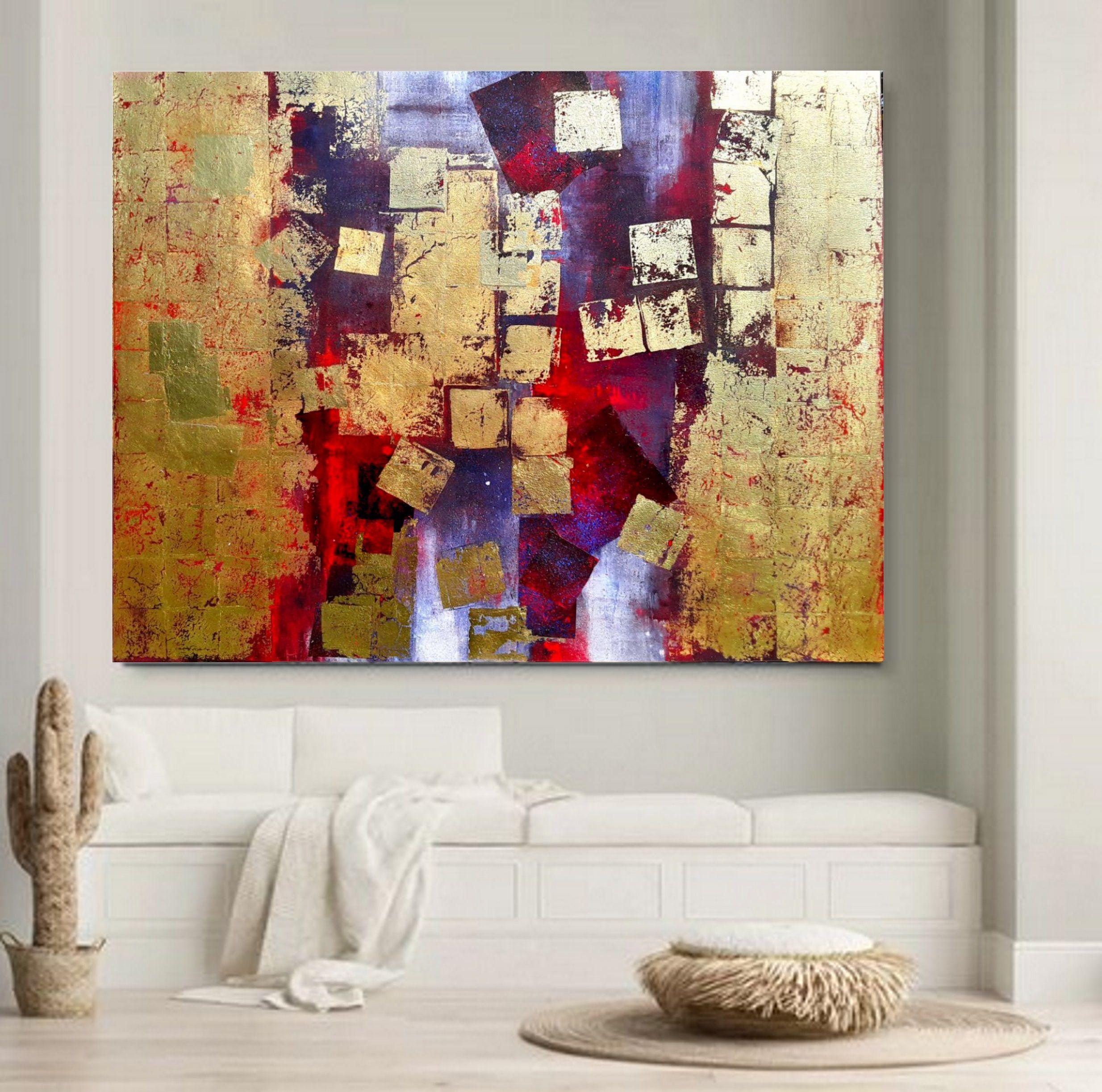 Oro  pittura astratta  #0018, Pittura, Olio su tela - Painting Espressionismo astratto di Olena Topliss