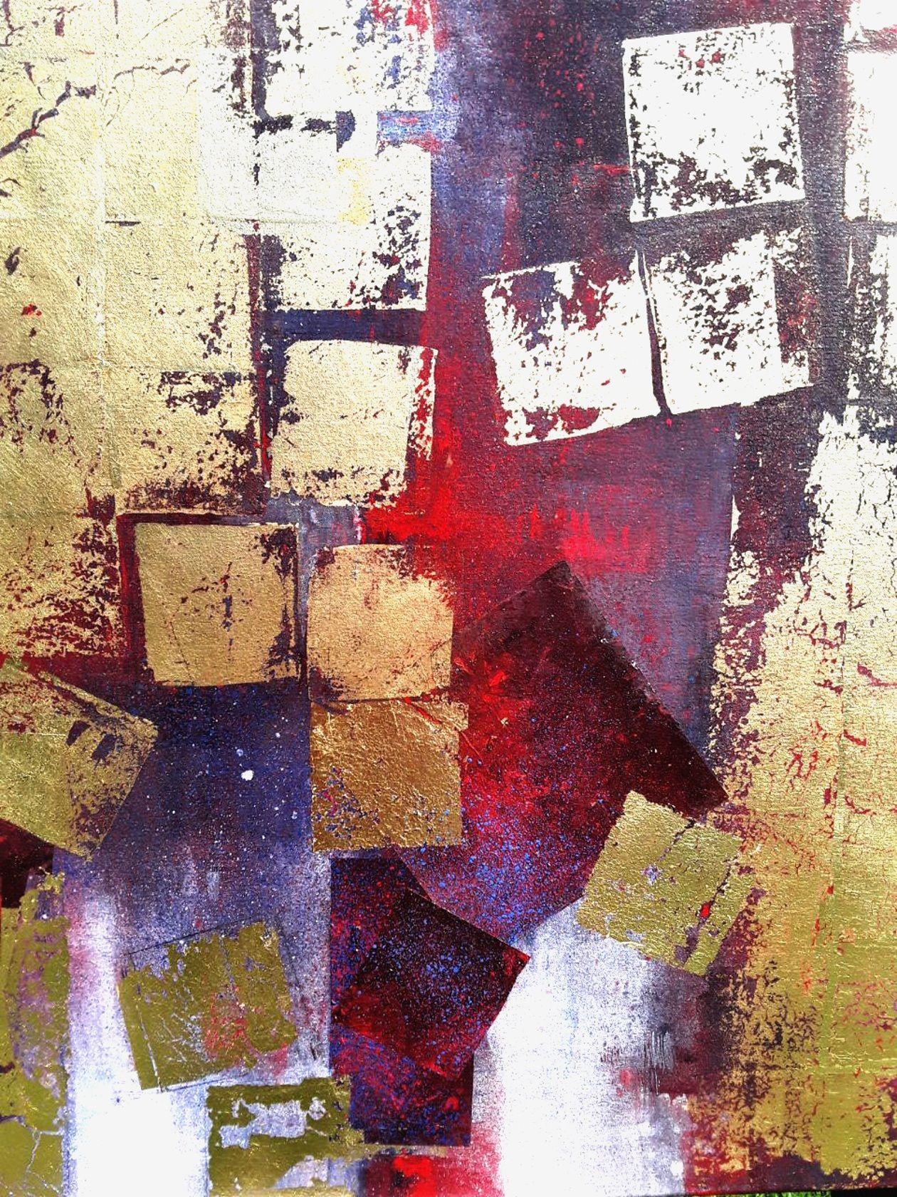 Oro  pittura astratta  #0018, Pittura, Olio su tela in vendita 2