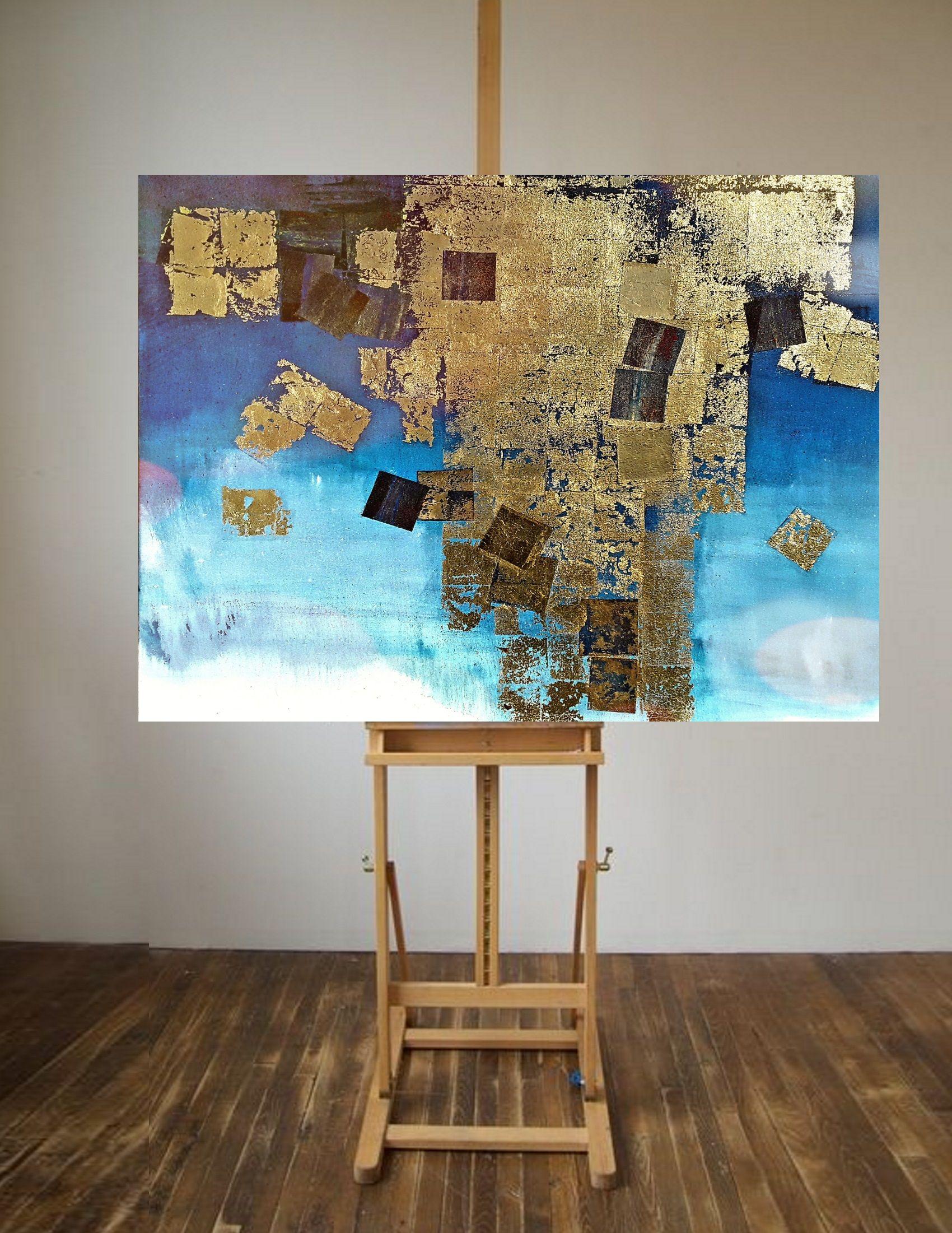 Oro  pittura astratta  #0019, Pittura, Olio su tela - Painting Espressionismo astratto di Olena Topliss