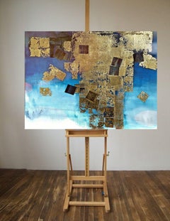 Oro  pittura astratta  #0019, Pittura, Olio su tela