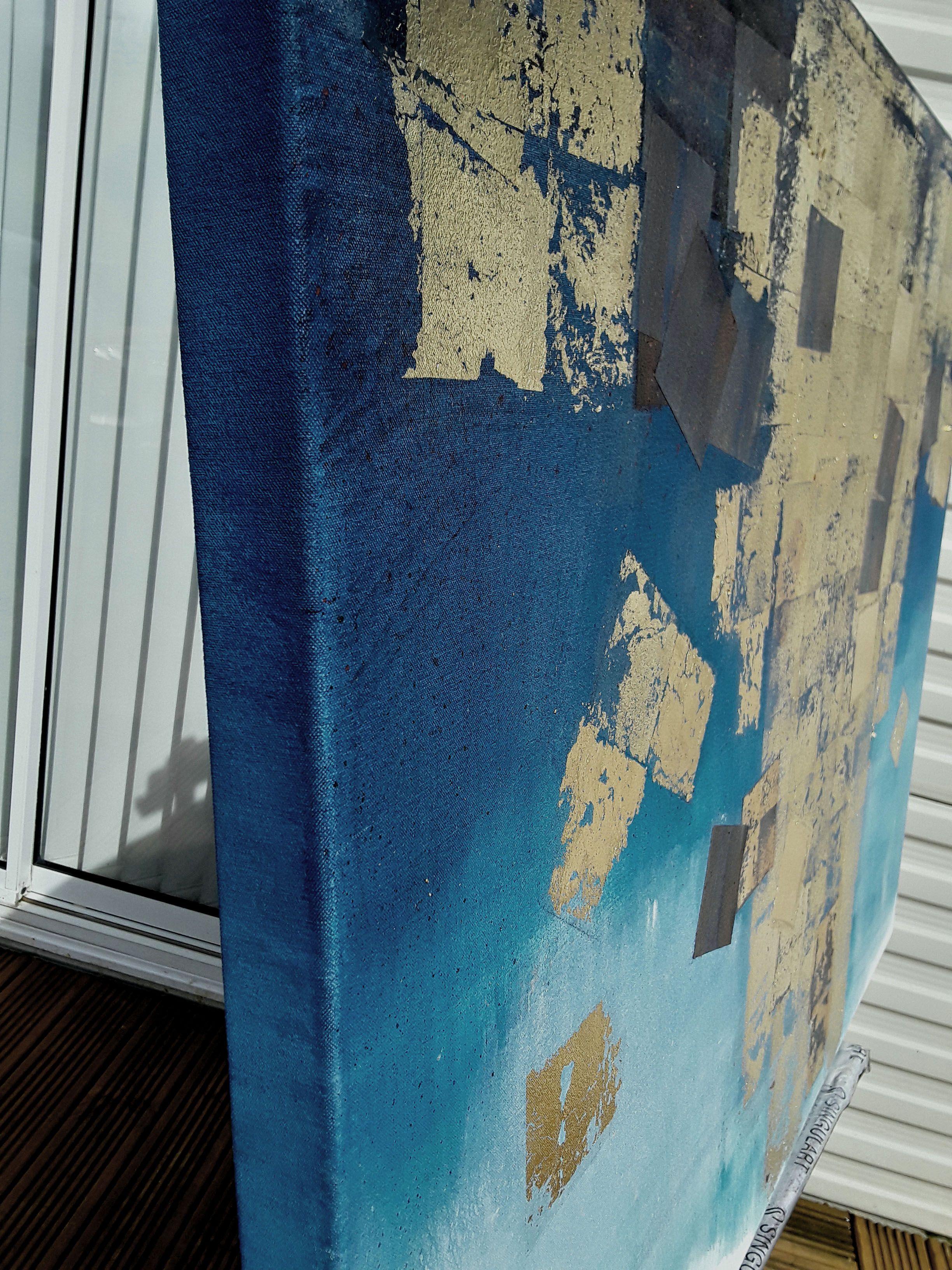 Oro  pittura astratta  #0019, Pittura, Olio su tela in vendita 2