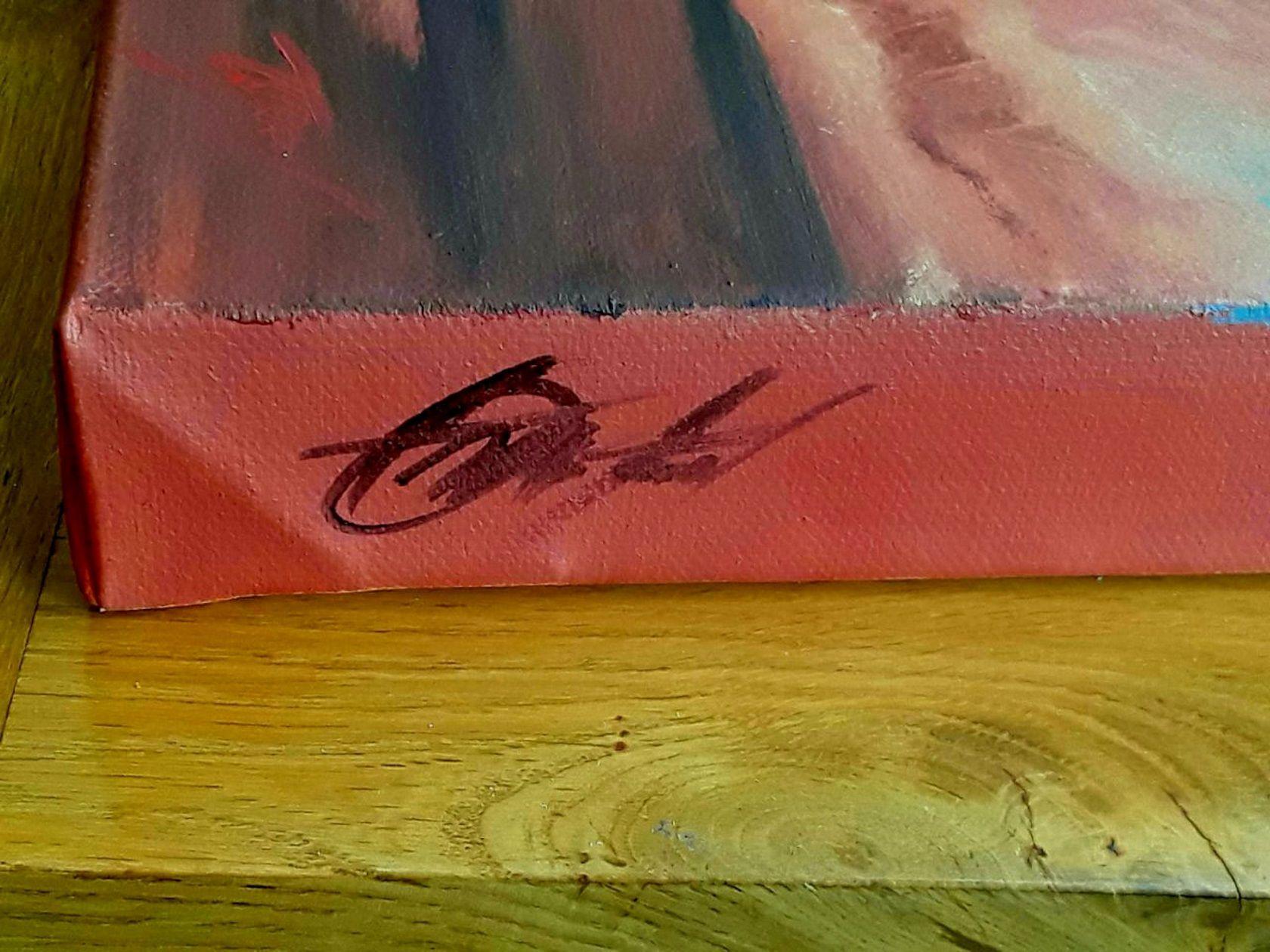 Serata calda, Pittura, Olio su tela in vendita 2