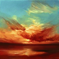 Warm evening., Painting, Oil on Canvas