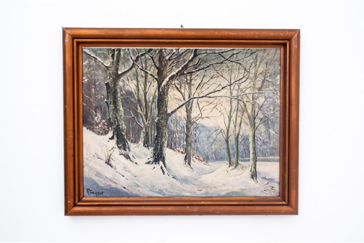 Oleo-Druck „Winter in the forest“.