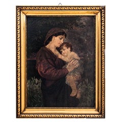 Oleodruk "Madre con un bambino"