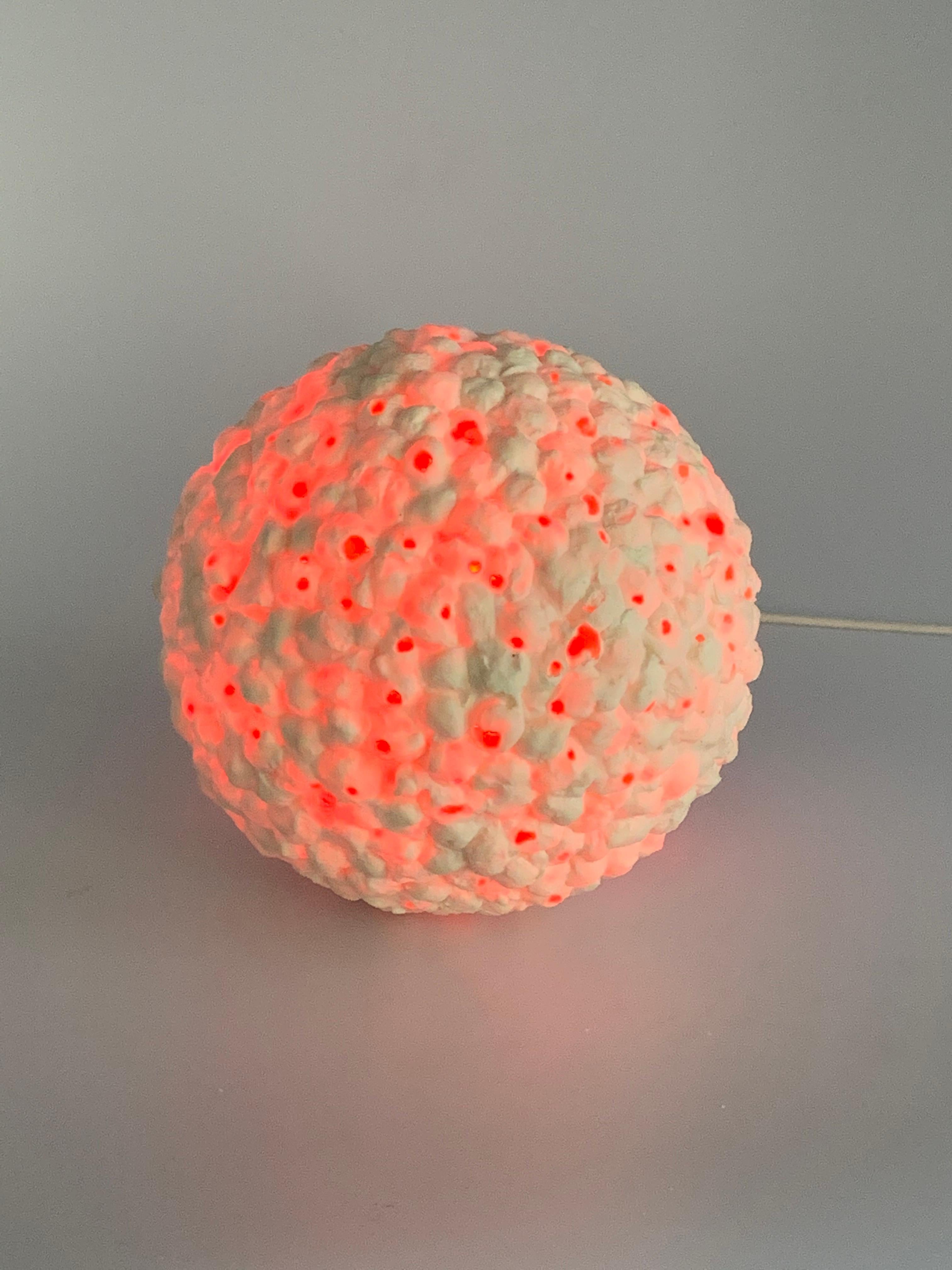 Ball with red light - Sculpture by Olesia Dvorak-Galik