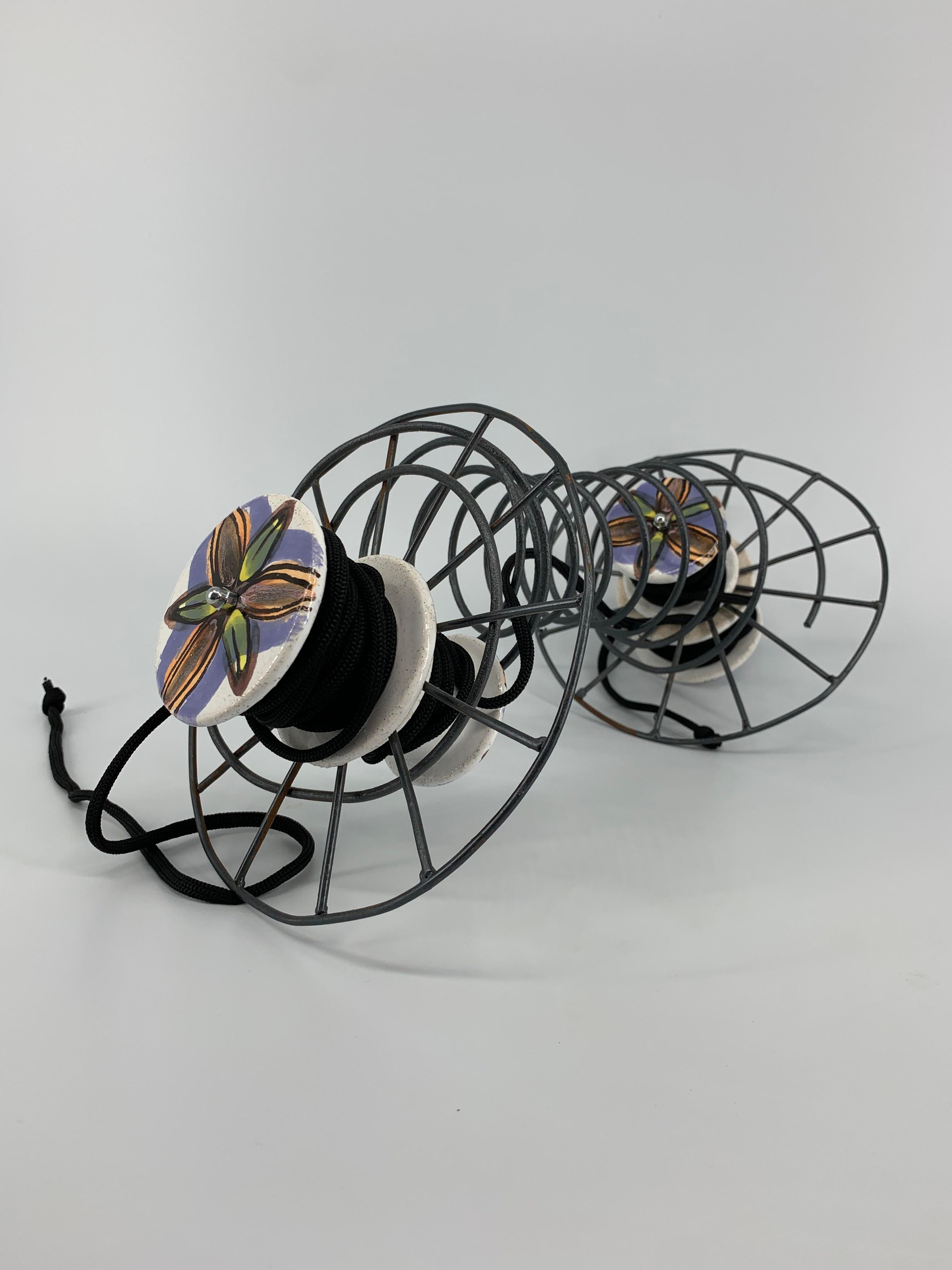 Spools in a spool II - Abstract Geometric Sculpture by Olesia Dvorak-Galik