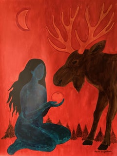 Handing Light Painting on Canvas, Figurative Landscape, New Cycle