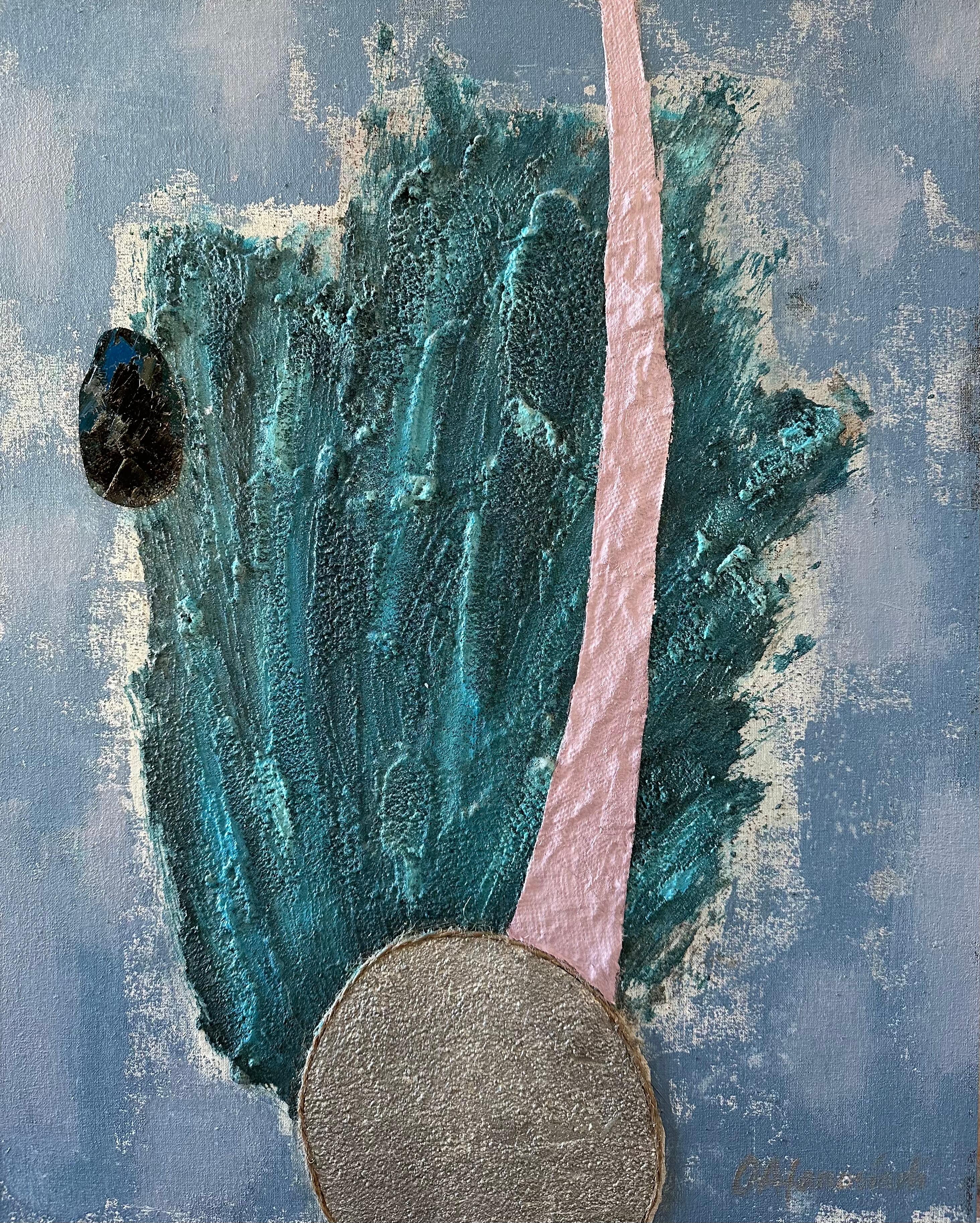Olga Afanasiadi Abstract Painting - Crystal lake 