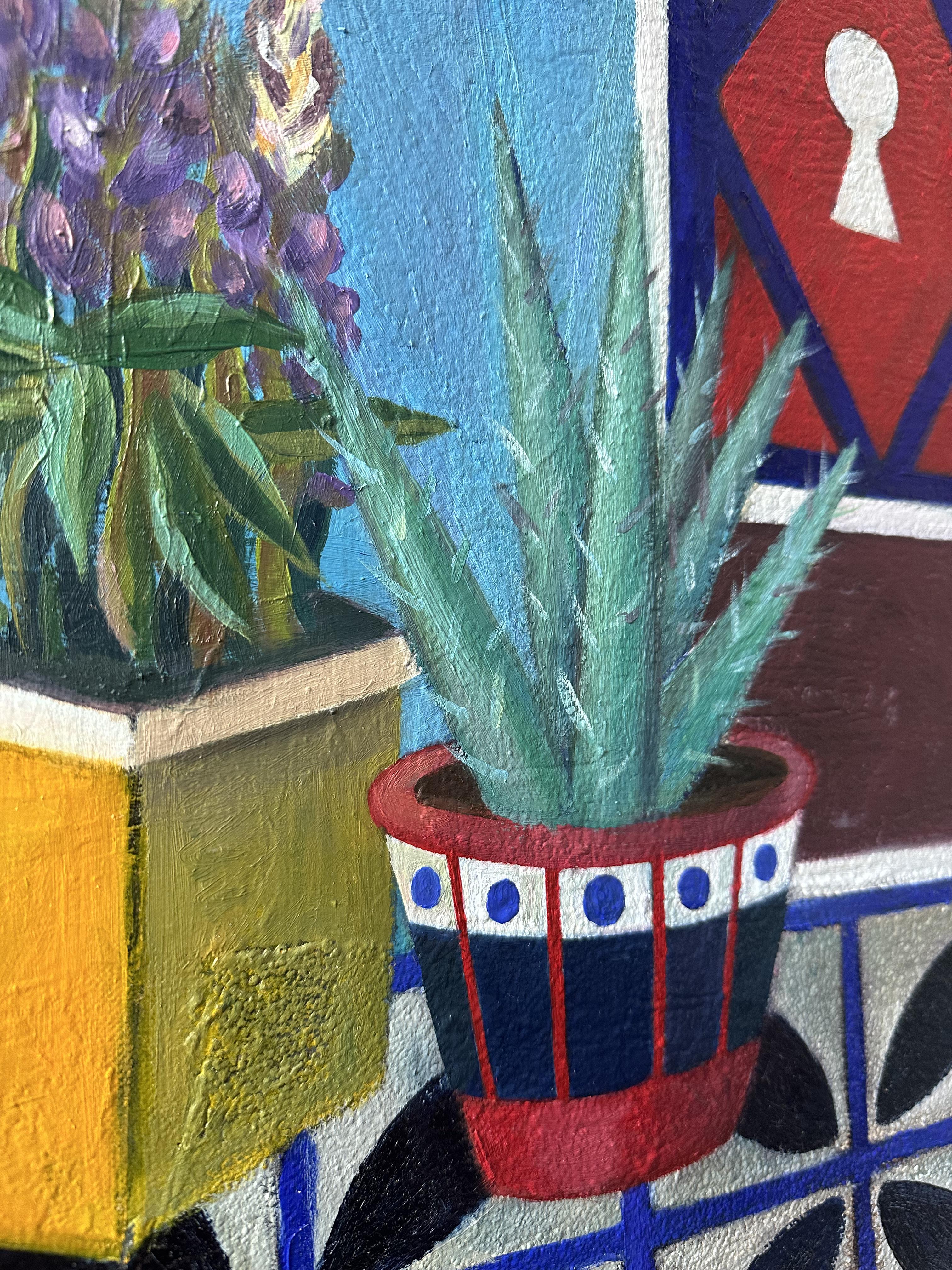 Carril azul. pintura al óleo en venta 6