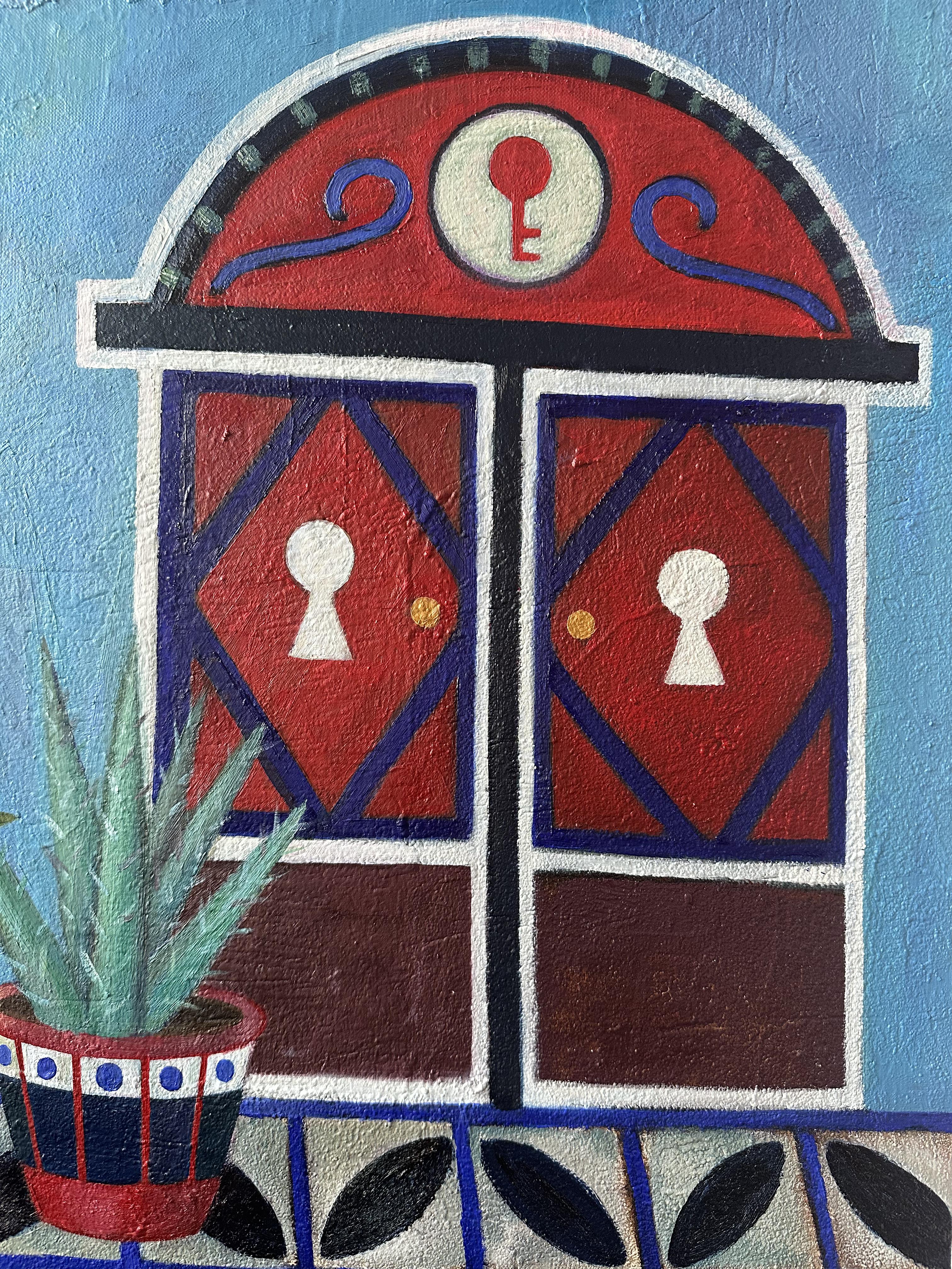 Carril azul. pintura al óleo en venta 8