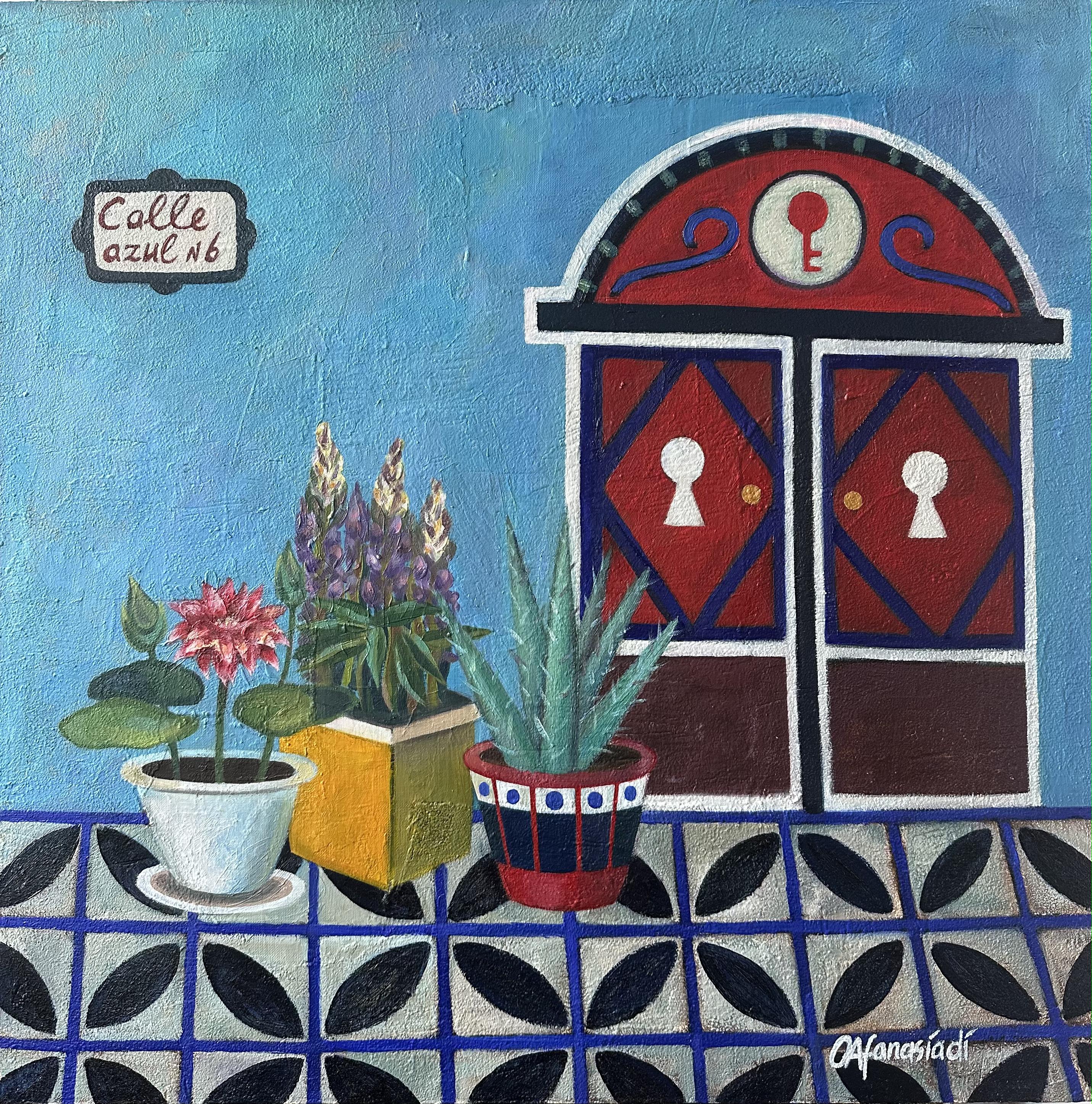 Carril azul. pintura al óleo - Painting Moderno de Olga Afanasiadi