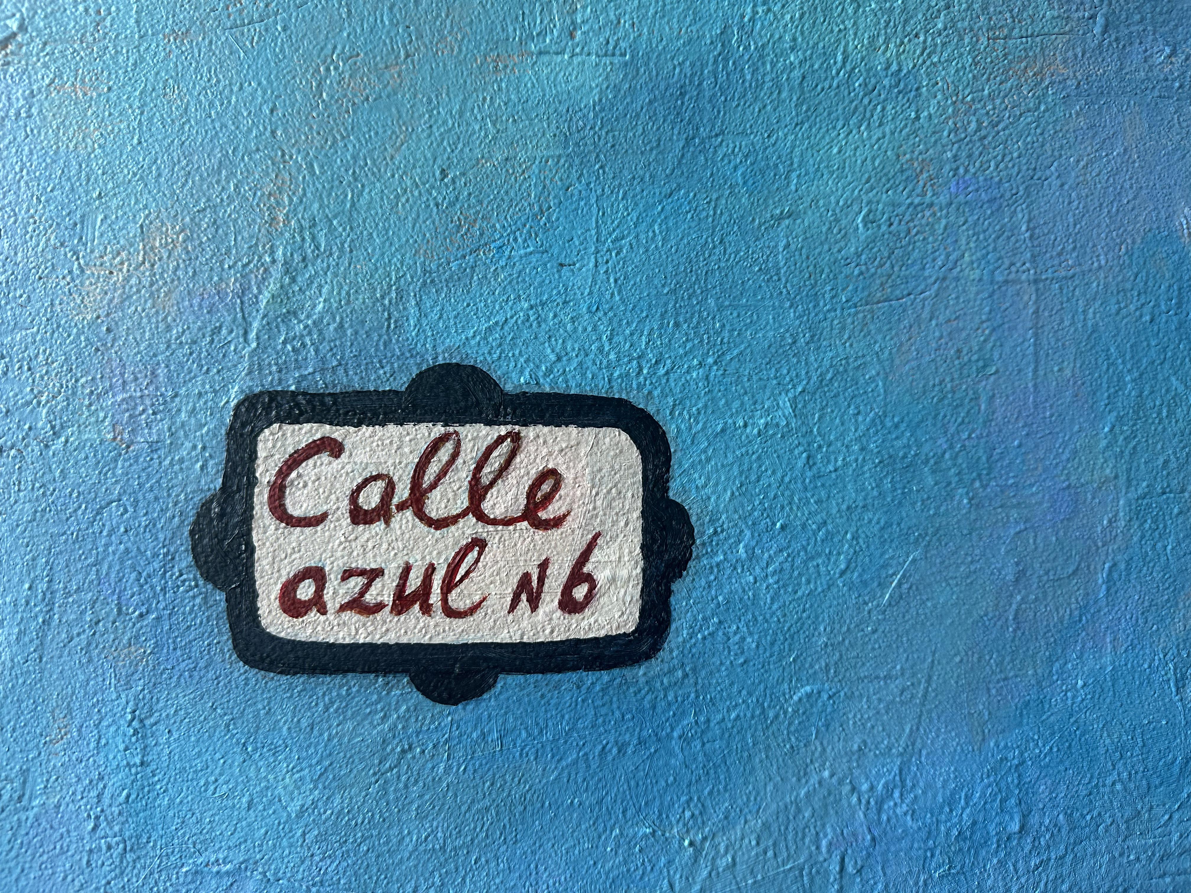 Carril azul. pintura al óleo - Interior Painting Gris de Olga Afanasiadi