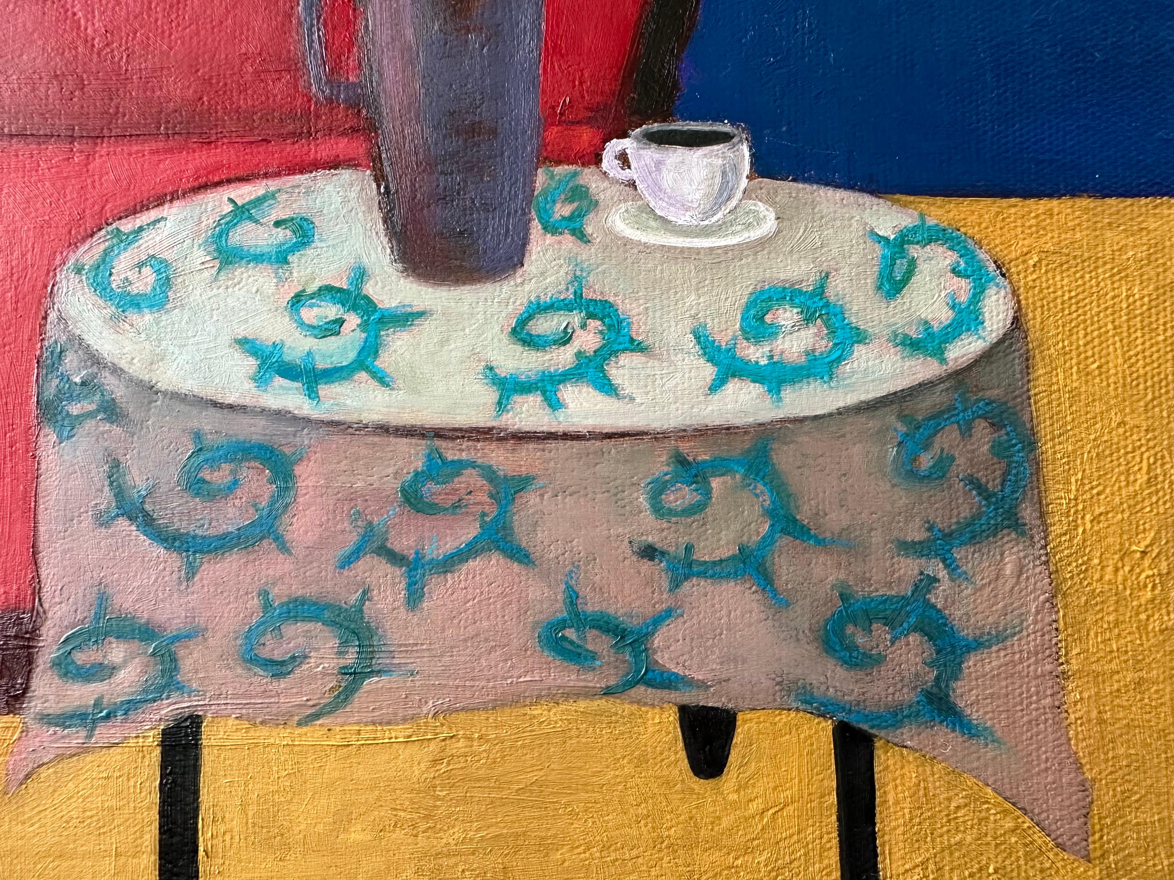 Interno georgiano. pittura ad olio in vendita 8