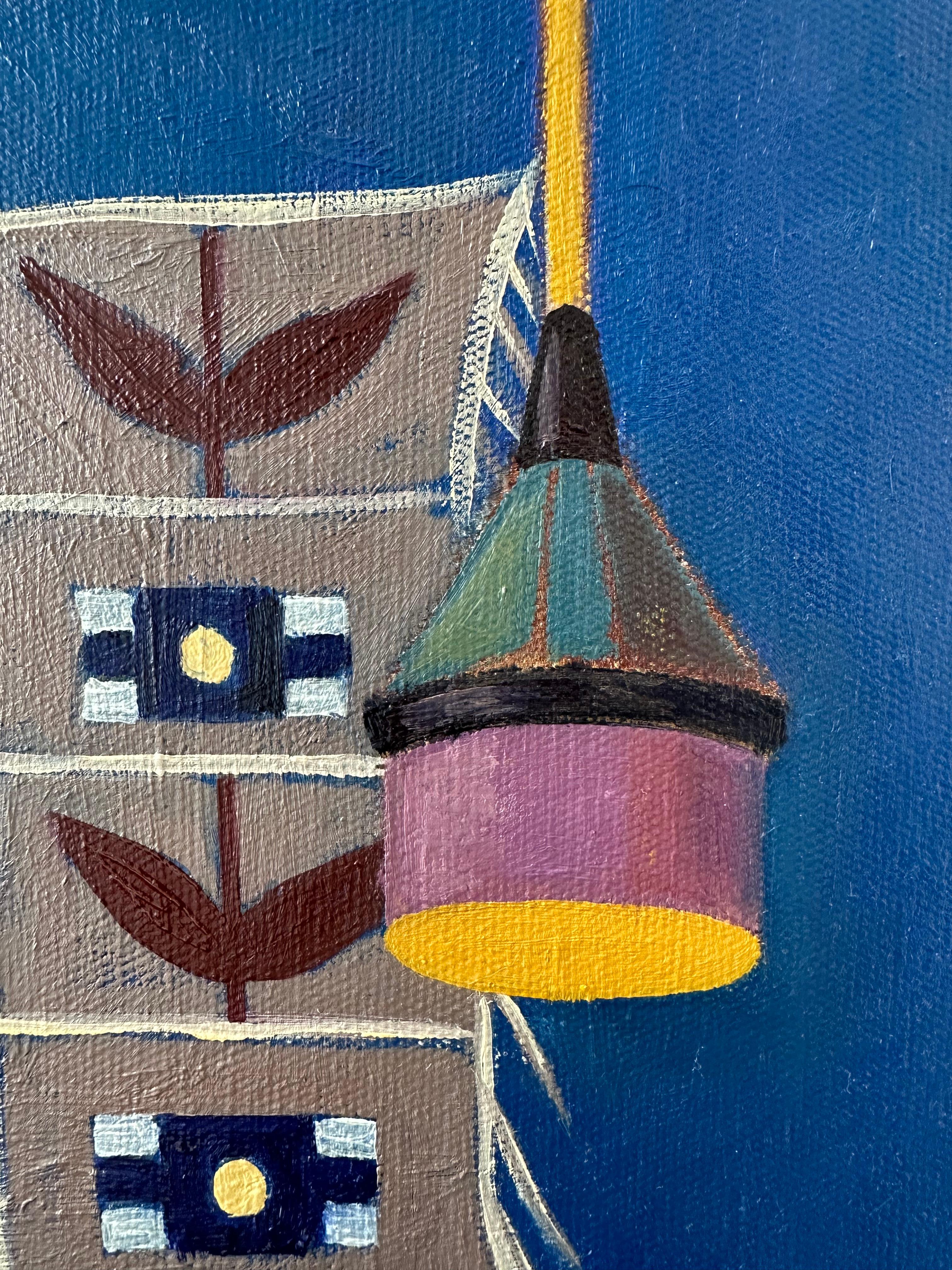 Interno georgiano. pittura ad olio - Interior Painting Viola di Olga Afanasiadi