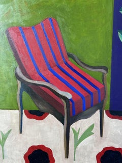 “Interior with red armchair” oil painting