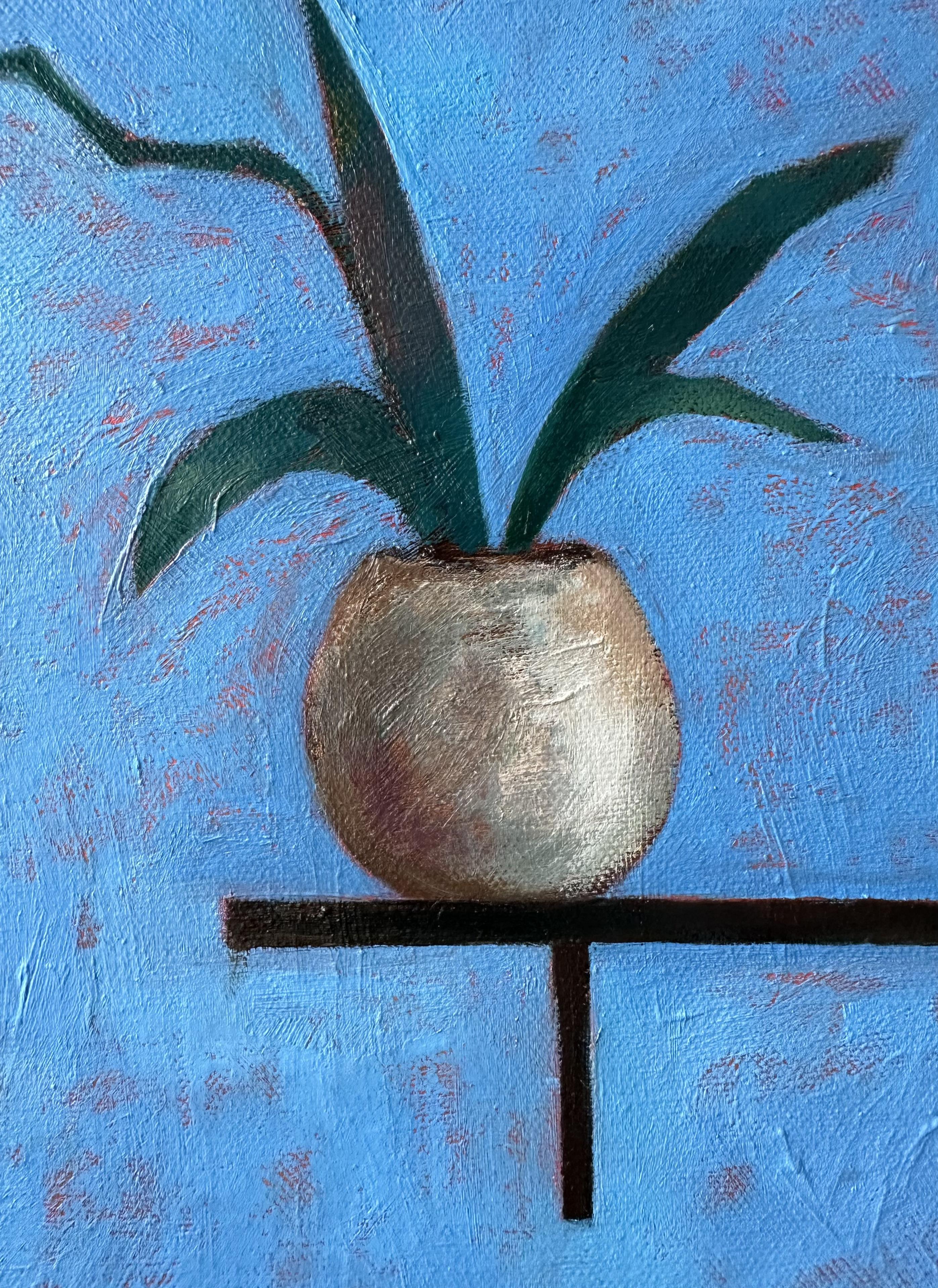 Interior con cómoda vintage - Landscape Painting Azul de Olga Afanasiadi