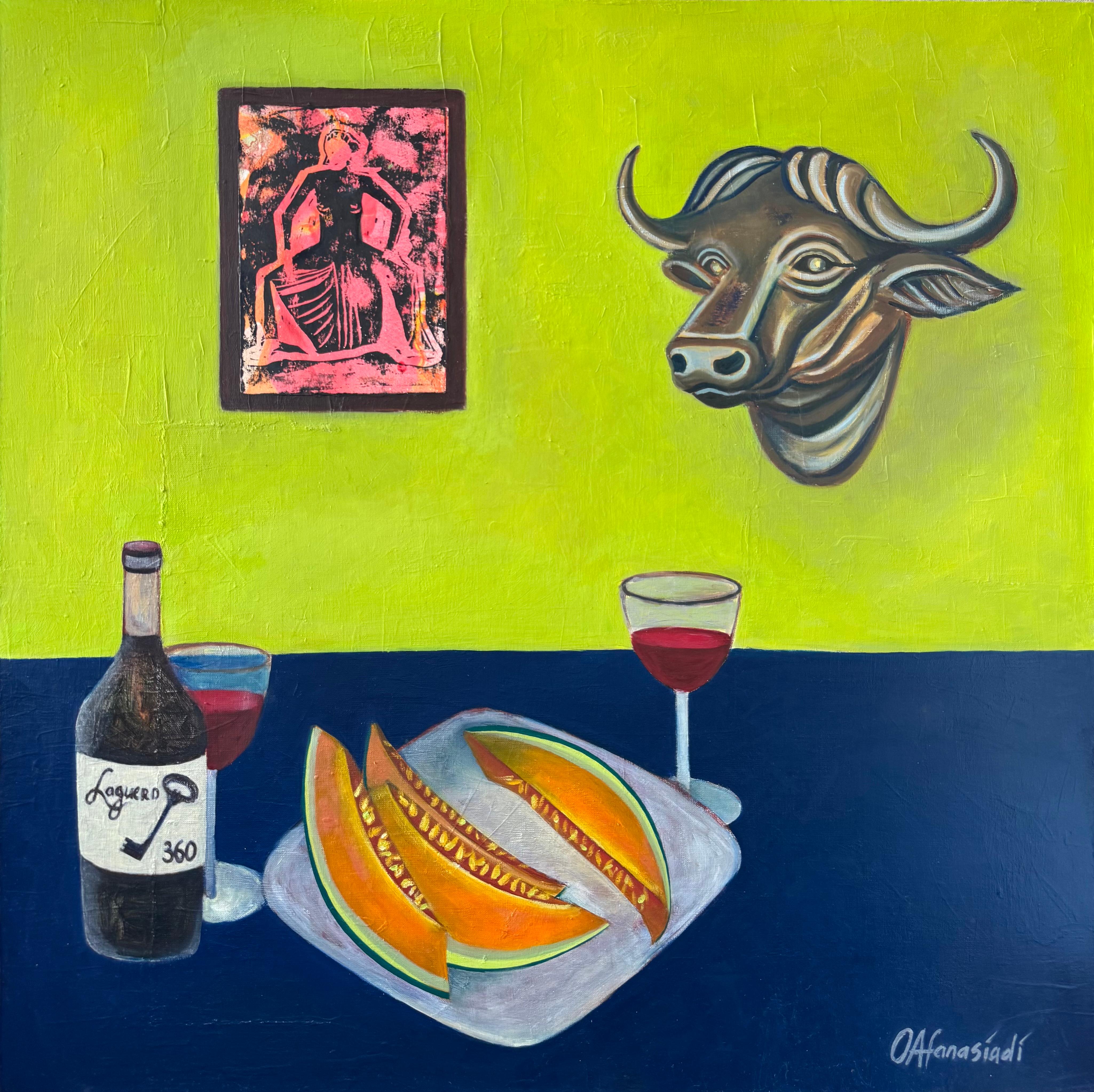 Olga Afanasiadi Still-Life Painting - Spanish siesta