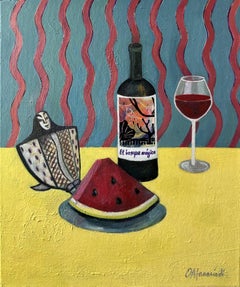 Still life with watermelon