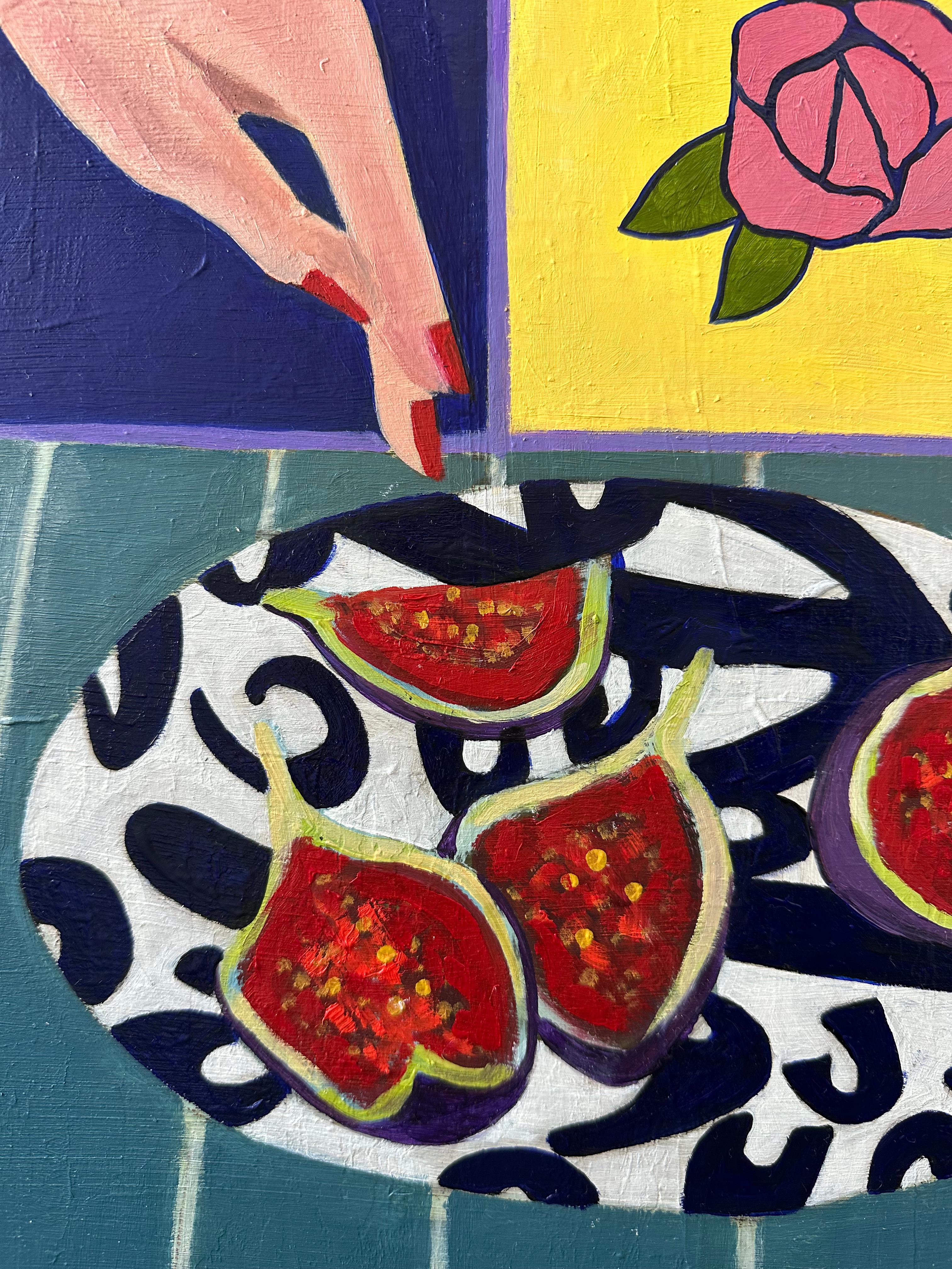 Still life with figs and vine For Sale 1