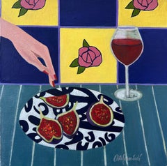 Still life with figs and vine
