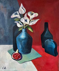 Stillife with kaals - figurative oil painting