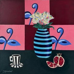 Stillife with lilies and pomegranate