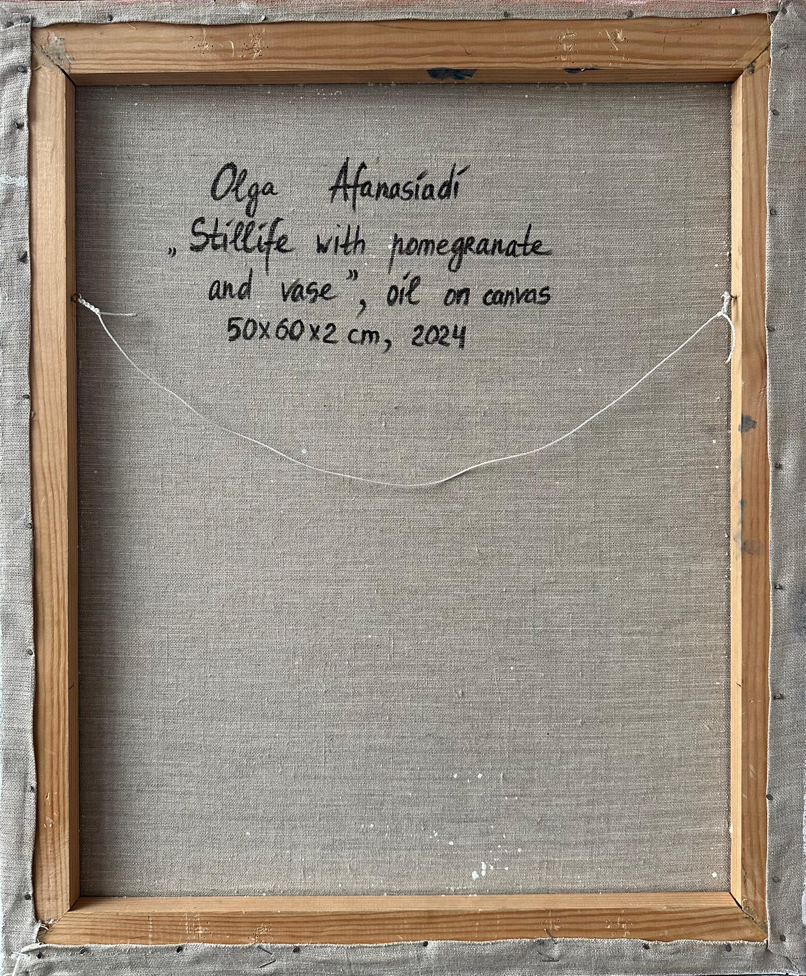 Stillife mit Granatapfel – Painting von Olga Afanasiadi