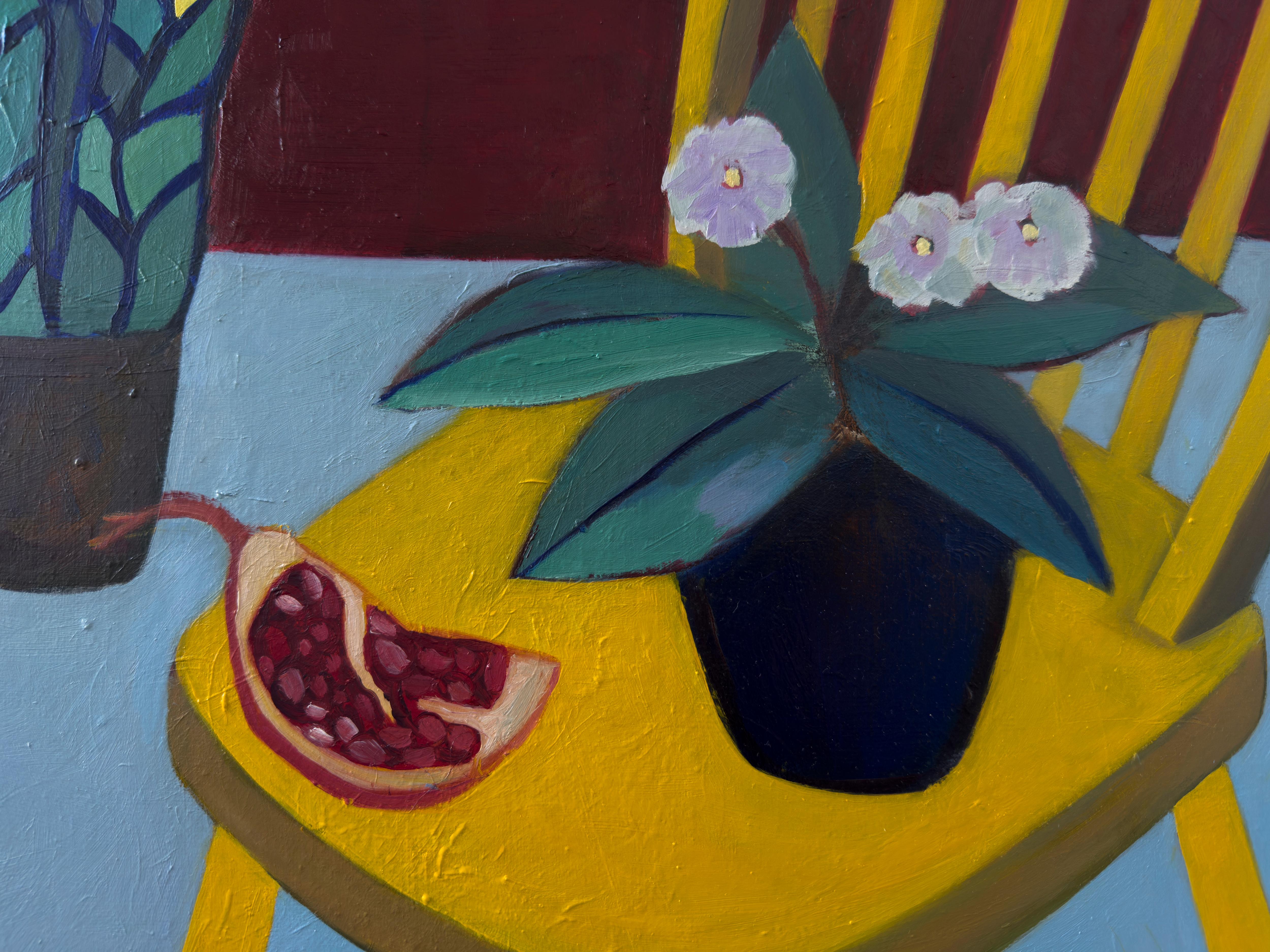 Stillife mit Granatapfel (Ästhetizismus), Painting, von Olga Afanasiadi