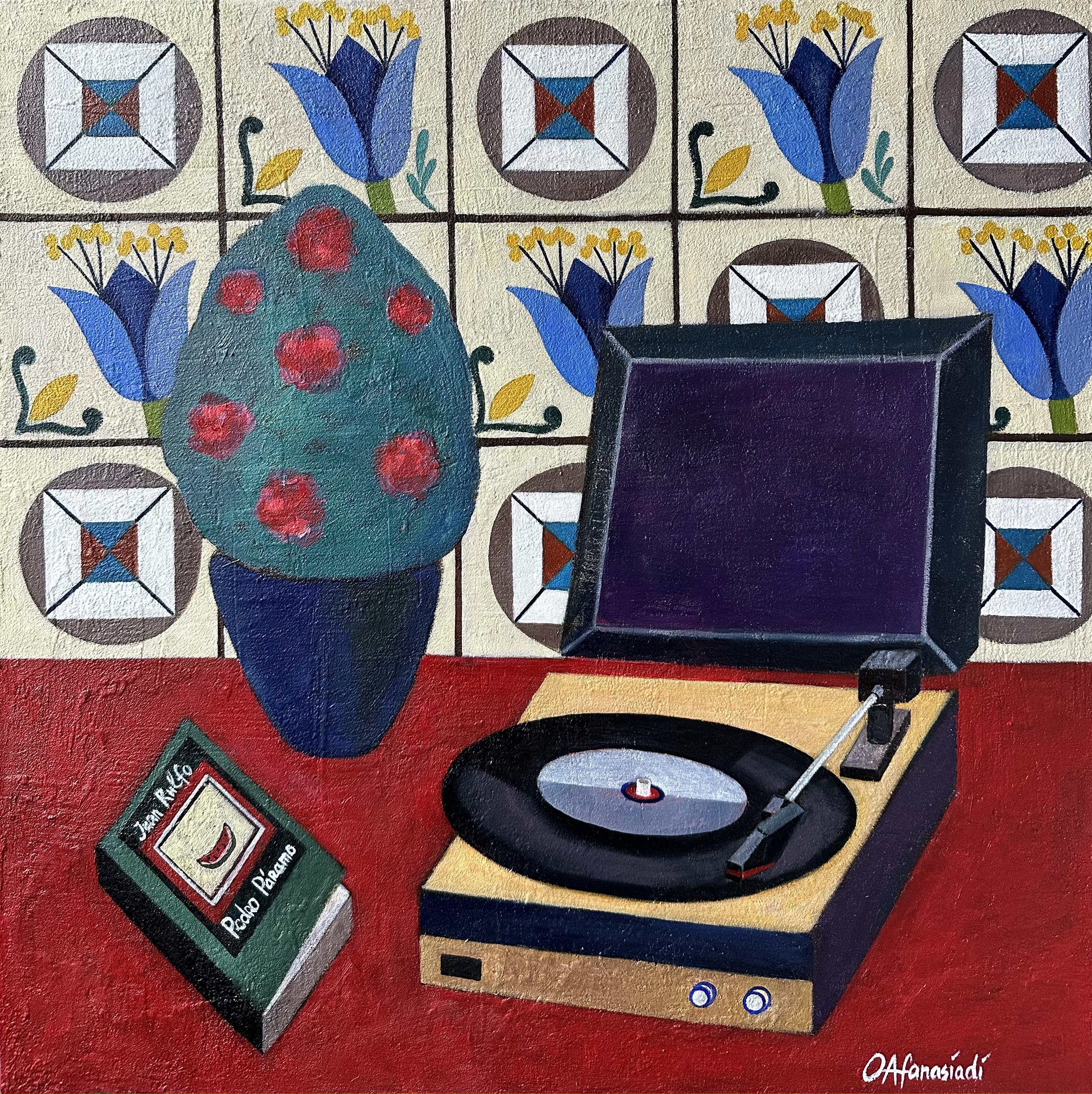 Bodega con tocadiscos de vinilo y azulejo