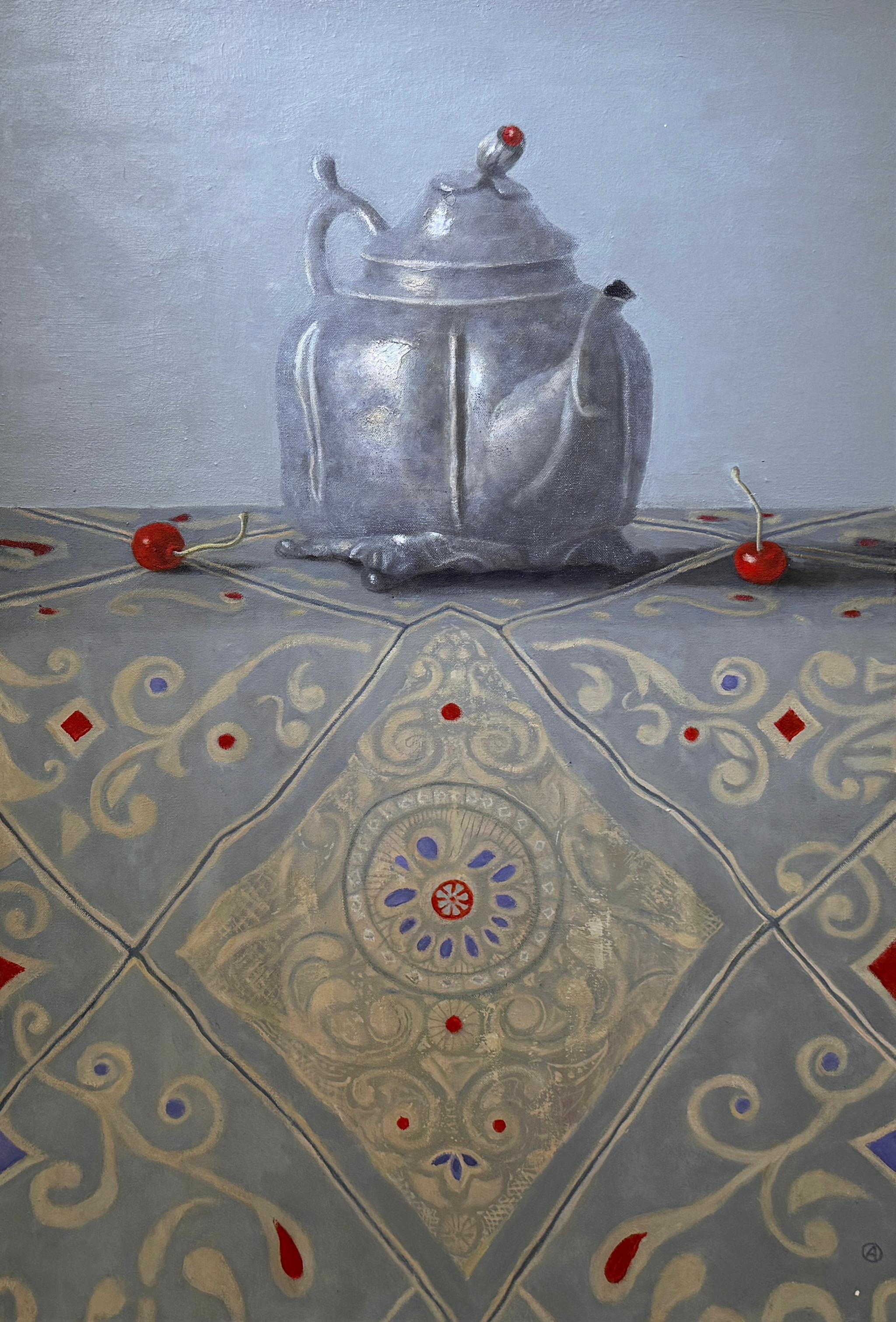 KETTLE WITH CHERRIES - Realismus / Stillleben / Küche / Esszimmer