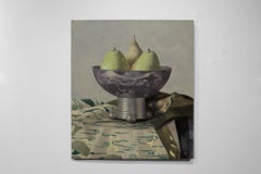 PEARS IN A METAL VASE - Still life with fruit / Photorealism