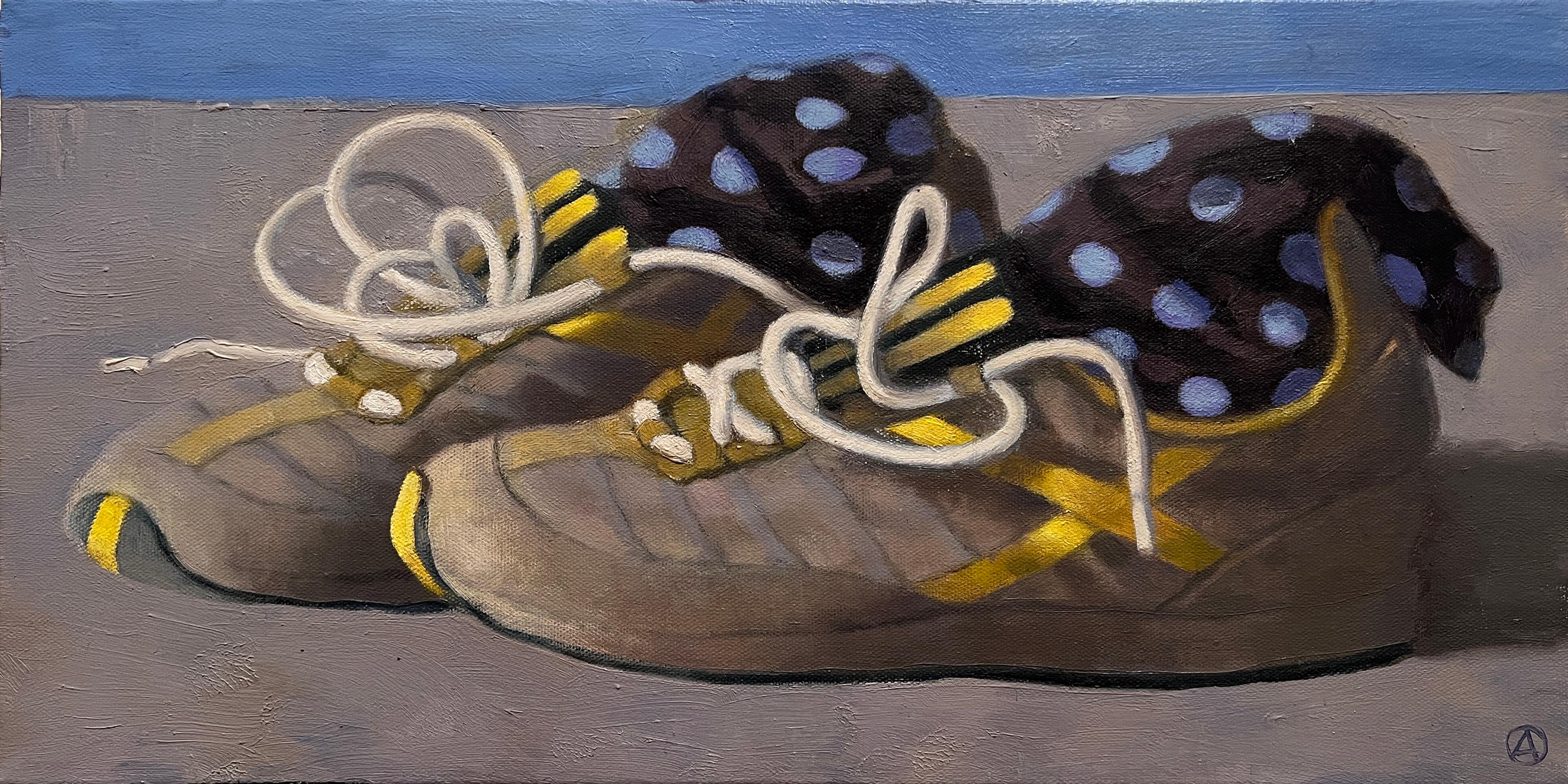 SHOES WITH POLKA DOT SOCKS - Contemporary Still Life / Traditional Realism
