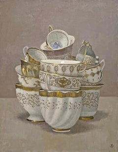 TEA CUP WITH BLUE FISH - Nature morte contemporaine / Réalisme traditionnel