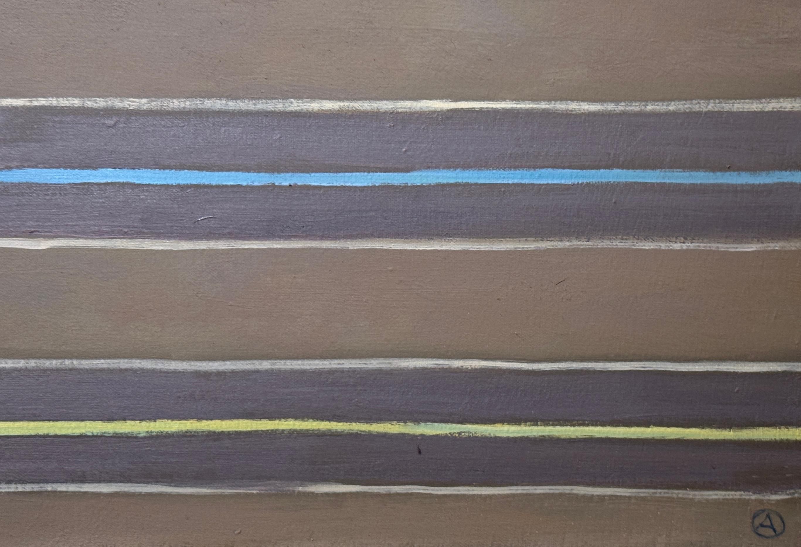 THREE CUPS ON STRIPES - Still life / Realism / Reflections / Contemporary For Sale 2