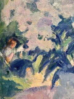 "Bouquet, light blue" Oil cm45 x 55