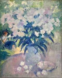 "Bouquet, light blue" Oil cm45 x 55  
