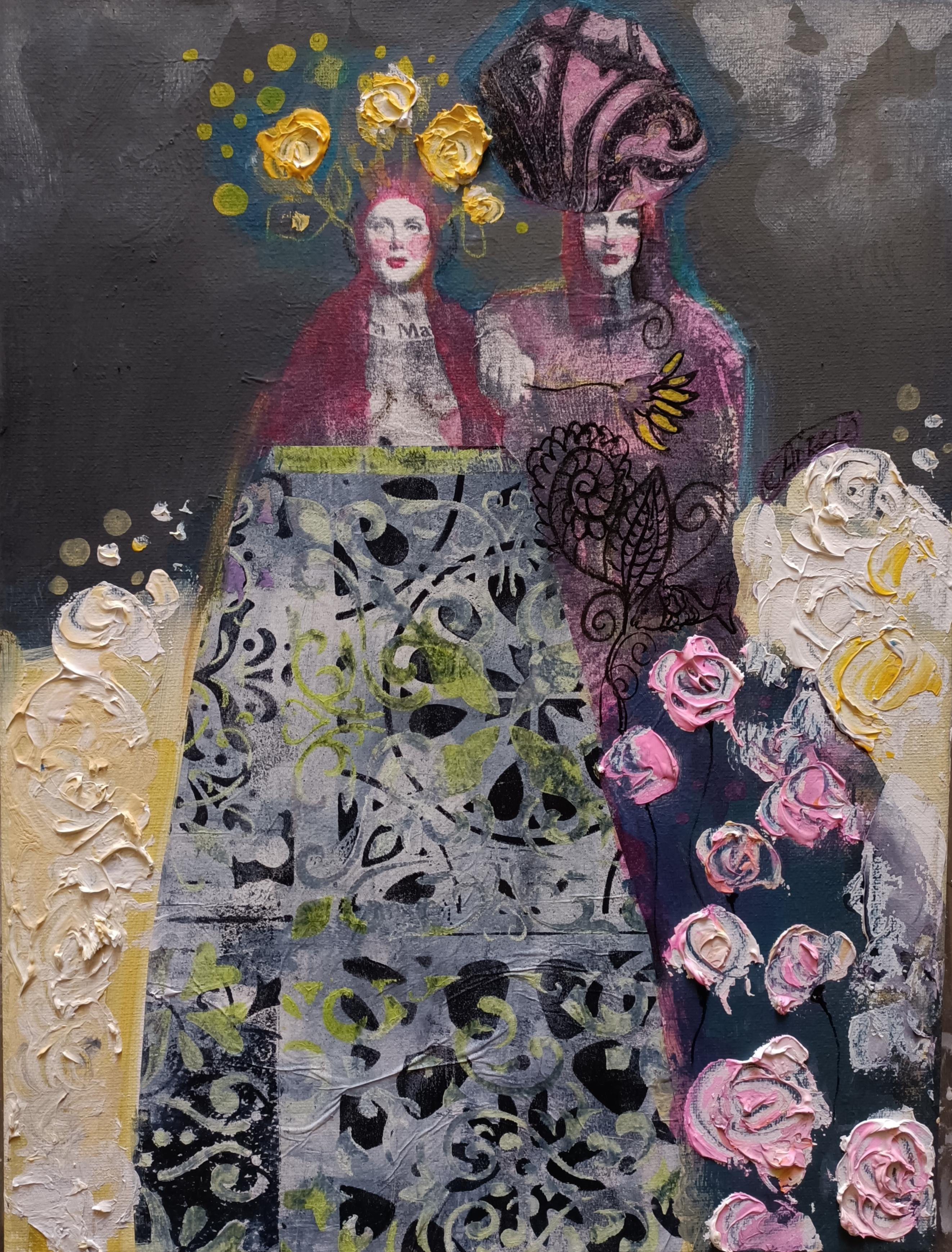 Olga Cairols Portrait Painting – Schwestern