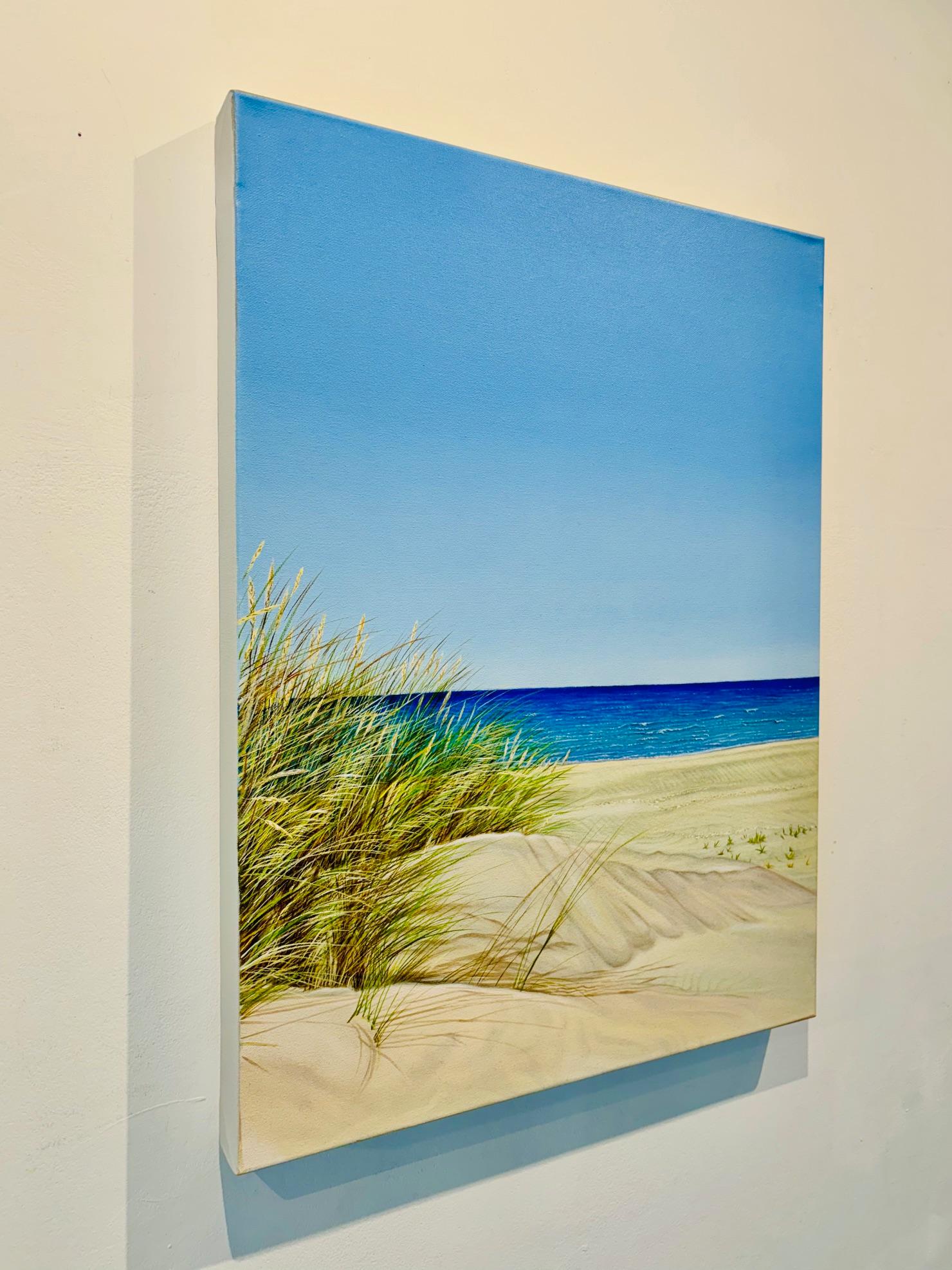 Reeds by the Shore - original realism seascape oil painting-contemporary Art For Sale 3