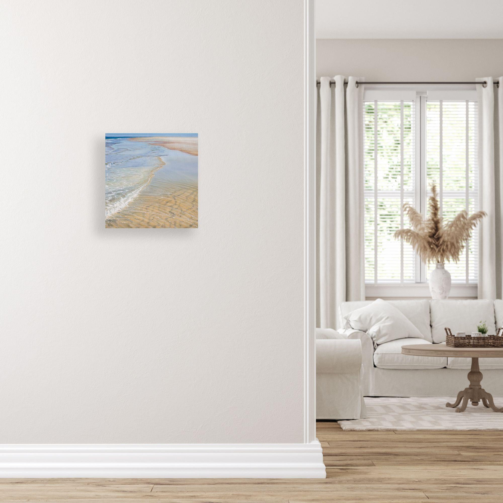 The Shore-original realism seascape oil painting-contemporary Art - Painting de Olga Calado