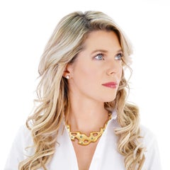 Olga Finzi Modernist Gold Necklace Milan Italy