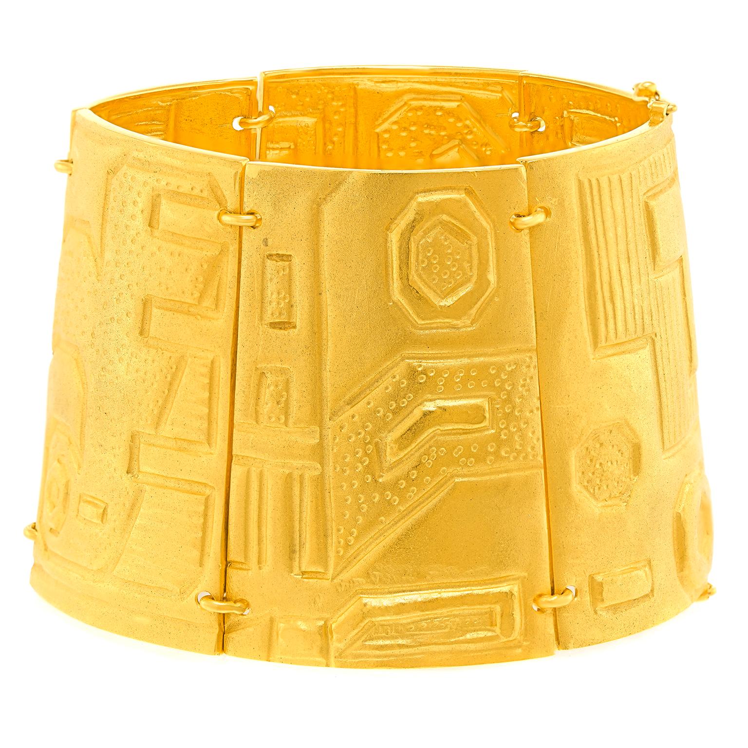 Olga Finzi Stunning Modernist Bracelet For Sale 4