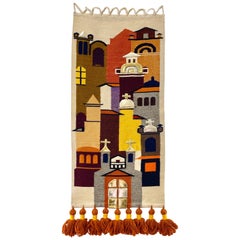 Vintage Olga Fisch "Casitas" Tapestry