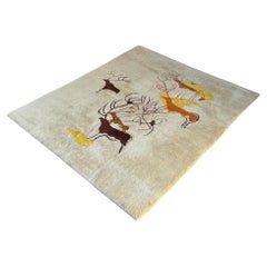 Olga Fisch Modernist Ecuadorian Handwoven "CAVERNA" Rug, Ecuador, c.1955