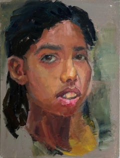 The Balinese Youth. Impressionism, realism, portrait, Asian girl, oriental, Bali