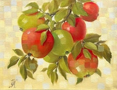 "Apple Feast" (2024) By Olga Karpeisky, Original Oil Painting on Linen