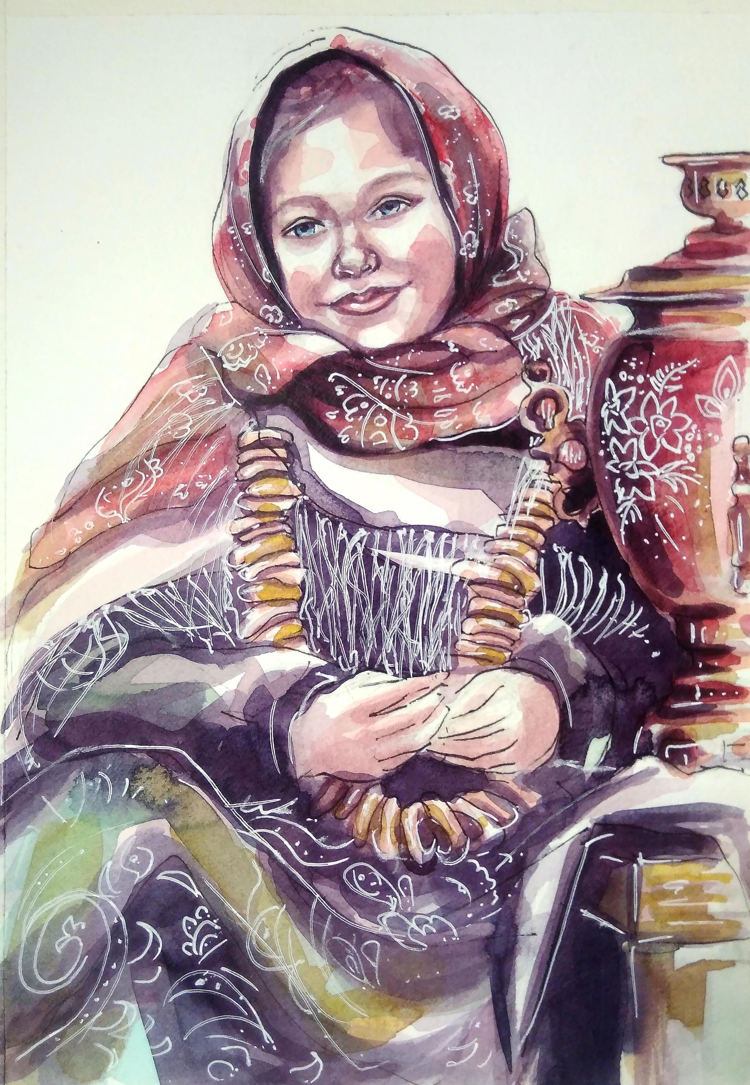 Olga Kasatkina Portrait Painting - Spring