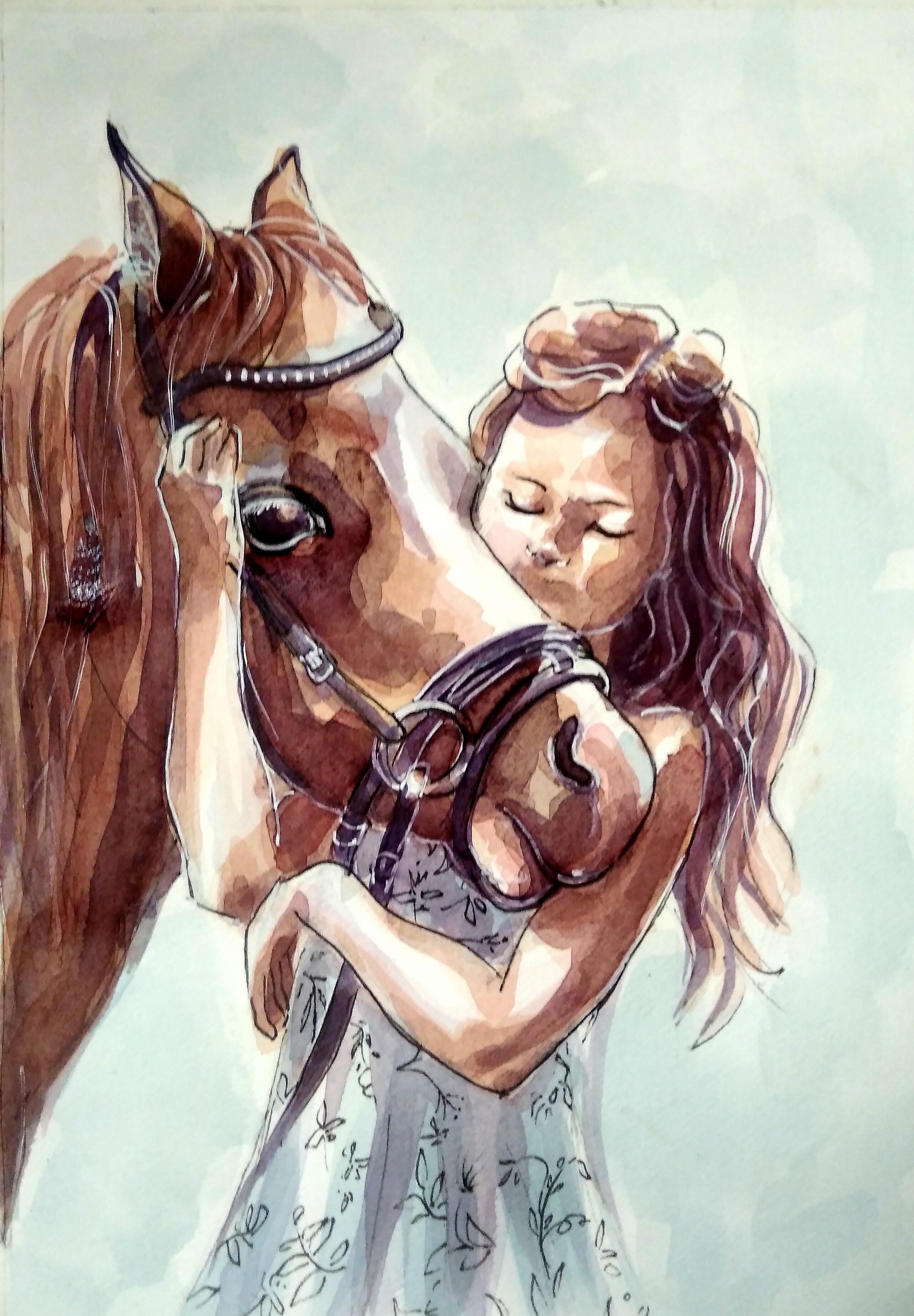 Olga Kasatkina Animal Painting - Сute pony