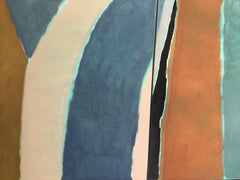 Regata. Blu II" (trittico), dipinto originale, olio, contemporaneo